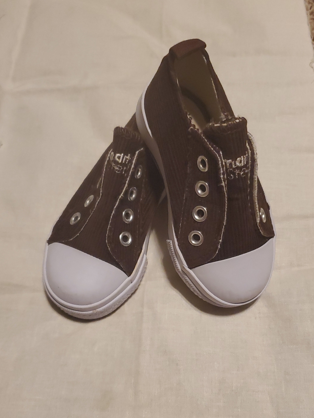 Smart Step Size 4 Brown Corduroy Baby Toddler Shoes